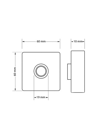 Lockway Z-201amv Antresit Paslanmaz Tek Kontak Zil Butonu Mavi Led