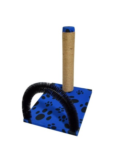 Bio Sand Pati Desenli Kedi Kaşıma ve Tırmalama Tahtası Mavi