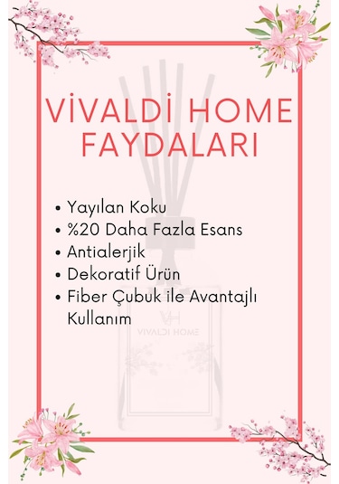 Vivaldi Home Japon Kiraz Çiçeği + Okyanus Esintisi + Portakal Çubuklu Oda Kokusu 3 x 50 ML