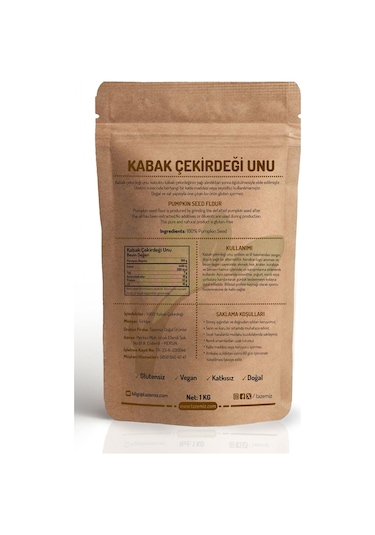 Tazemiz Kabak Çekirdeği Unu 1 KG