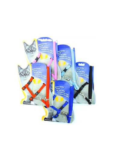 Ayarlanabilir Kedi Gezdirme Tasması 120 CM Mavi