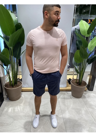 Back Eliesar Elite Çizgili Lacivert Şort Lacivert