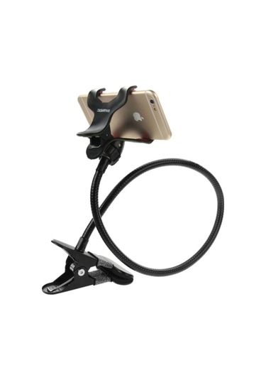 2'li Mobil Tutucu - Cep Telefonu İçin Kelepçeli Bükülebilir Stand, Siyah Çok Renkli