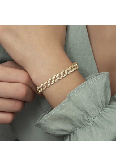 Gümüş Gold Taşlı Gurmet Bayan Gümüş Bileklik 05910384