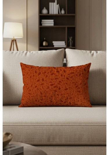 Sezyon Yuna Desenli 30x50 Kiremit Kırlent Kılıfı Kiremit