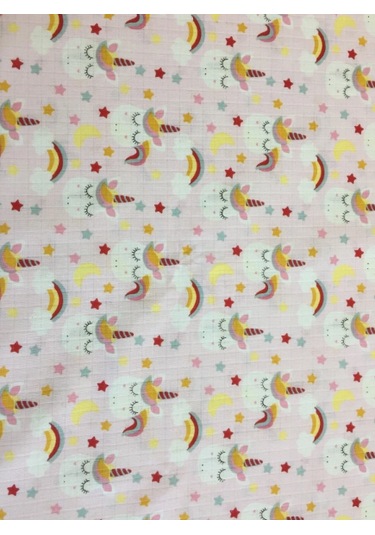Müslin Örtü 100x120 3 Adet Ağız Bezi Hediyeli Ekru - Pembe