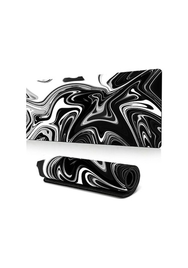 Cbtx 300 X 700 X 2mm Soyut Sıvı Tasarım Kauçuk Mouse Pad Kaymaz Büyük Mouse Mat - Stil J Stil J
