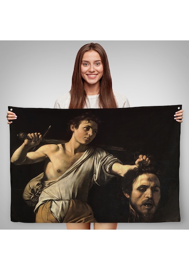 Caravaggio - David With The Head Of Goliath, Davud Goliath'ın Başı Duvar Örtüsü-7066
