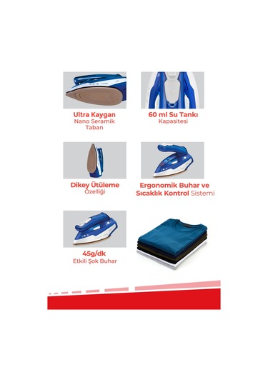 Evia Holiday EA-4603 1100 W Seyahat Ütüsü