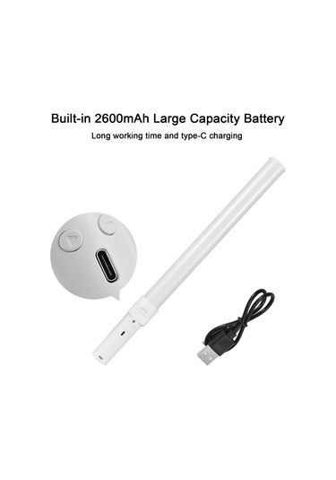 Andoer D2 Elde Taşınabilir Rgb Led Video Işık Tüpü Beyaz Beyaz