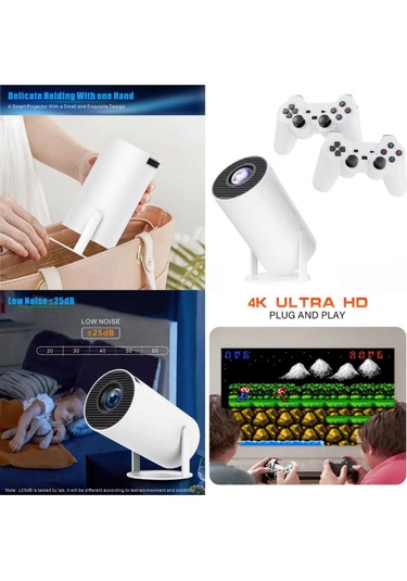 Lordx Projeksiyon Cihazı 4k Projektör+oyun 2in1 Pro Projektör