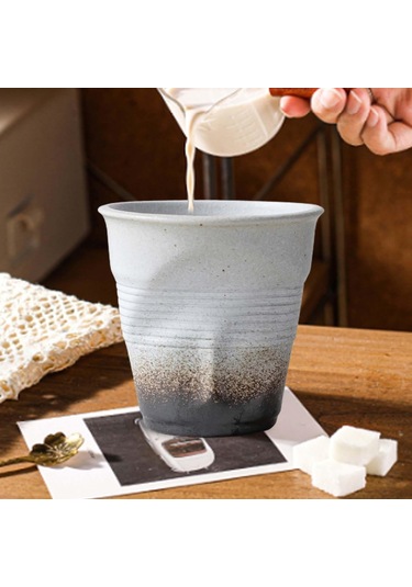 Suntek Magideal Düzensiz Kahve Kupa İçme Bardağı 6.7 Oz Çay Beyaz