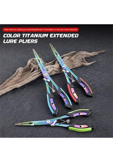 Folinda Rengli Paslanmaz Çelik Olta Testeresi - İp Kesici, Ağırlık Basıcı, Halka Açıcı, Kayıp Engelleme Kordonlu Olta Gereci