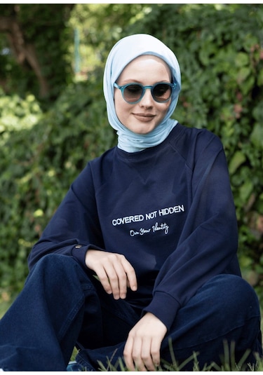 Mayovera Tesettür Eşofman Üstü - Not Hidden Lacivert