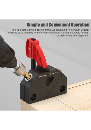 Maiyame Ahşap İşleme İçin Kesin Konumlandırıcı - 45 Derece Açı Tasarımı, 2 Adet 9.5mm Matkap Ucuyla Alüminyum Allüviyum Takım Gümüş