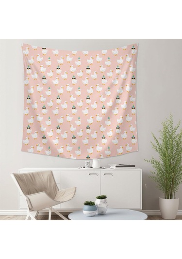 Noel Desenli 59x59 İnç Kare Duvar Halısı, Oturma Odası, Yatak Odası Ve Genç Odası İçin-a178