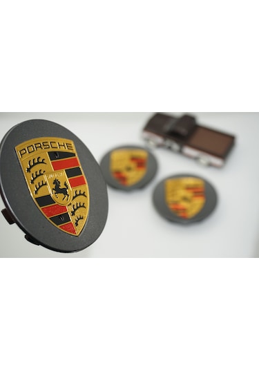 Dk Tuning Porsche Koyu Gri Antresit Jant Göbeği Kapak Seti 76mm