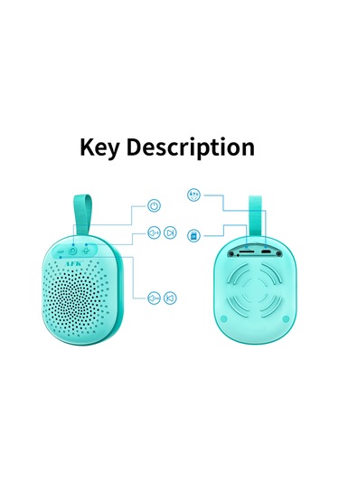 Springsun Afk Bt513 Bt5.1 Kablosuz Hoparlör Taşınabilir Açık Hava Hoparlörleri Rgb Işık Mini Ses Kut