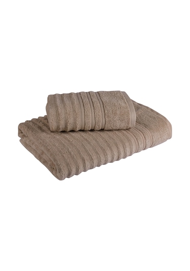 Fialka Long Twist Dalgalı Havlu 2'li Kahve 50x90