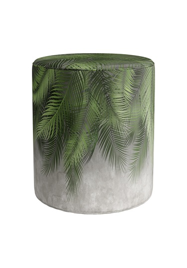 Bluehomeconcept Adawall Yeşil Palmiye Yaprak Detaylı Puf