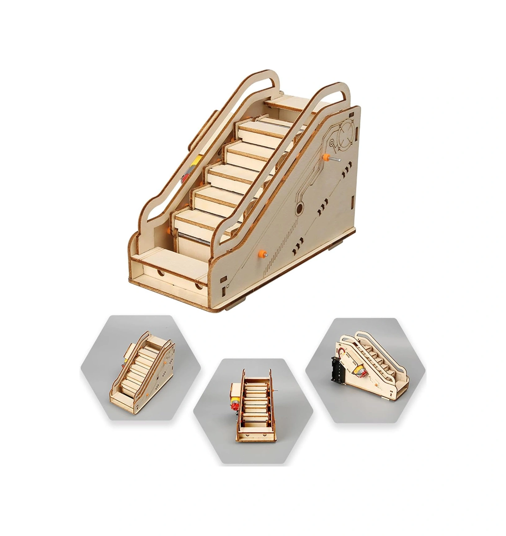 Ece Yürüyen Merdiven Modeli Yapma Deney Seti Boya Seti İle Demonte T-m417