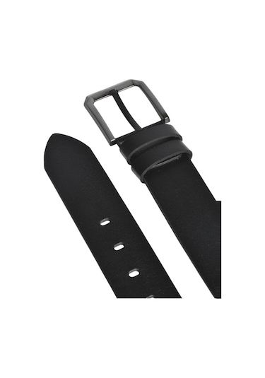 Deepsea Erkek Siyah %100 Hakiki Deri Spor Kot Kemeri 4,5 Cm Kot Ve Kanvas Pantolonlara Uygun Kemer 2502634 Siyah