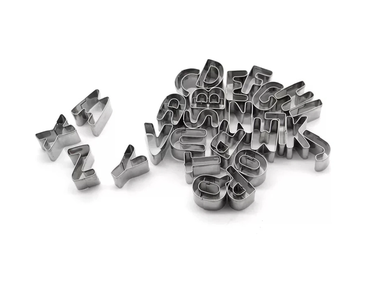 Youtek 26 Harfli Paslanmaz Çelik Kurabiye Kalıbı - Çocuk Dostu Ev Fırında Dıy Pizza, Kurabiye Kesme Aleti Diğer