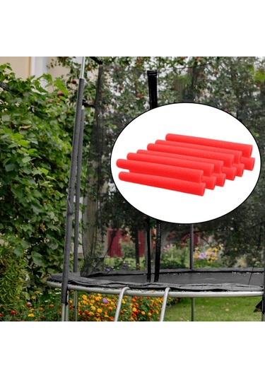 Suntek 12 Adet Trampolin Direği Köpük Kovanları Kırmızı