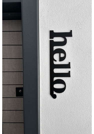 Hello Ahşap Duvar Yazısı Duvar Dekor