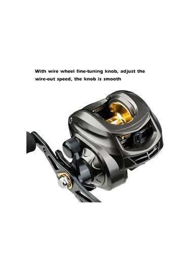 Artfulabode Yüksek Sol Manyetik Maksimum Makarası Makarası Makarası İle İçin Hızlı Fren El Drag. Döner Ç Balıkçı Baitcaster Atış 7.2:1 18lb Od