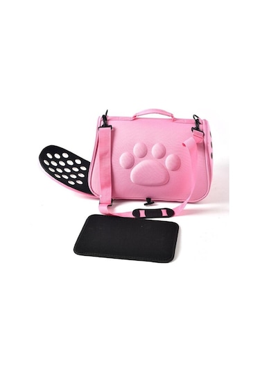Kediler Ve Köpekler Dışarı Çıkıyor Taşınabilir Nefes Alabilir Katlanabilir Eva Pet Çantası, Boyut: 43 25 26cm Pembe