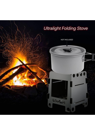 Geeroyoo Lixada Hwl-03t Taşınabilir Kamp Ocağı - Çevre Dostu, Hafif Ve Dayanıklı 111 Karakter Siyah