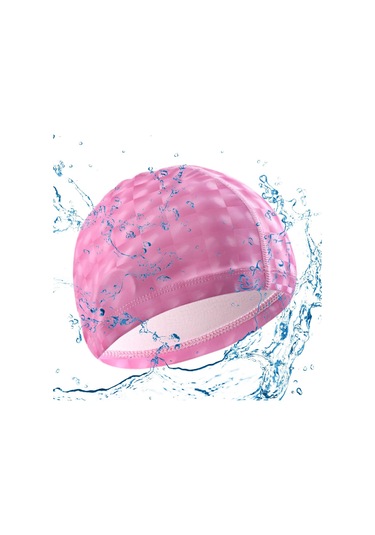 Suntek Yüzme Boneleri Saçları Kuru Tutar Havuz Şapkası Pembe
