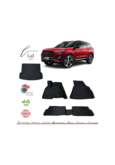 Chery Tiggo 7 Pro 3D Havuzlu Paspas Bagaj Havuzu Seti 2020-2025 Uyumlu