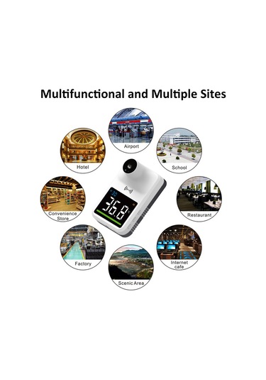 Ruicoo Beyaz Entegre Entegre Entegre Termometre: Dokunsuz Ölçüm, 50 Veri Depolama, 30 Gün Bekleme, Hd Ekran, C/ F Desteği Pil Yok