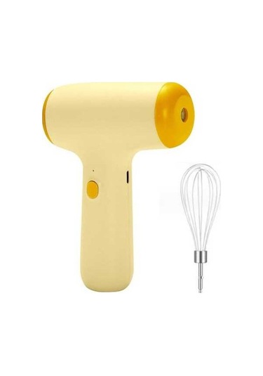 Primepickings Kablosuz Mini Mikser: Pratik Çok Fonksiyonlu Elektrikli Karıştırma Aleti, Bej Renk Diğer