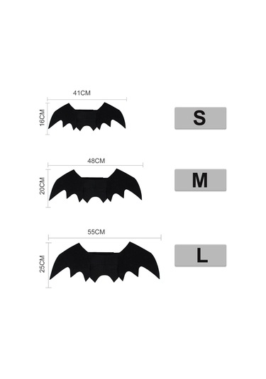 Vkemall Kedi Yarası Kanatlı Kostümü - Siyah L Beden - Felt Malzeme - Halloween, Parti Ve Fotoğraf Çekimleri İçin