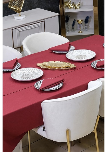 Dream Kumaş Peçete Modelleri Leke Tutmaz Kumaş Peçete Çeyiz Seti 6lı Paket Vişne