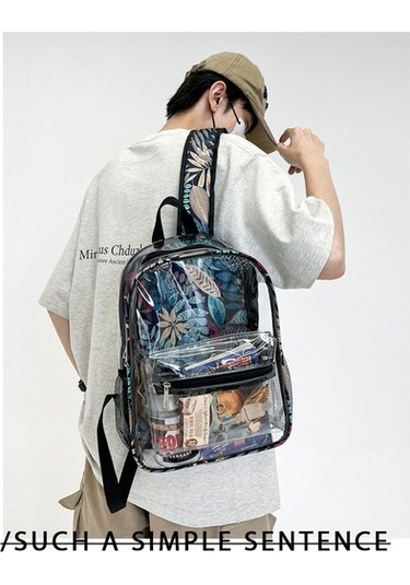 Pvc Öğrenci Moda Takım Şeffaf Sırt Çantası Ihsoh2 Pembe