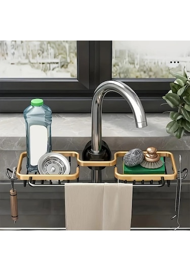Cordial 1pc Sıngır Mutfak Organizer, Sünger Ve Sabun İçin Çok Amaçlı Sink Rack, Asma Sepet Ve Aksesuarlar İçin Kullanışlı Saklama Çözümü Siyah Siyah
