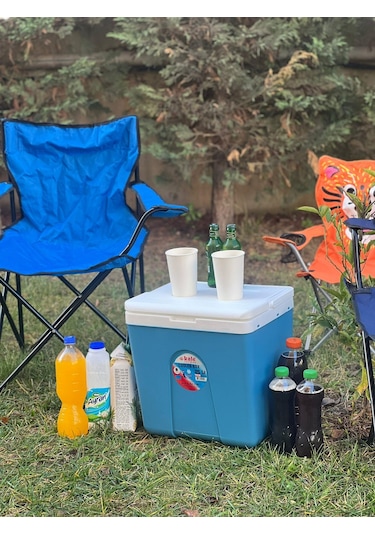 Buzluk Termos Set-25 Lt Buzluk Termos Eps 1066 Coolerbox +6.5 Lt Erciyes Piknik Termos 1403 Cooler Jug Mavi