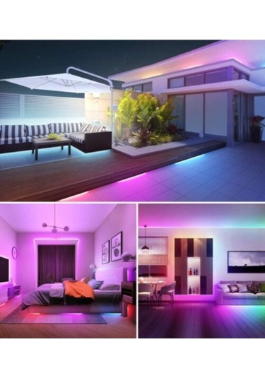 2.5 Metre 16 Renk Kumandalı Renk Değiştiren Rgb Şerit Led Işık Seti Sb-6544