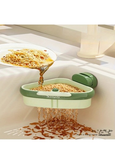 Dashanshop Green Pratik Lavabo Filtre Rafı Tıkanıklık Önleyici Sökülebilir Çöp Filtresi Yeşil