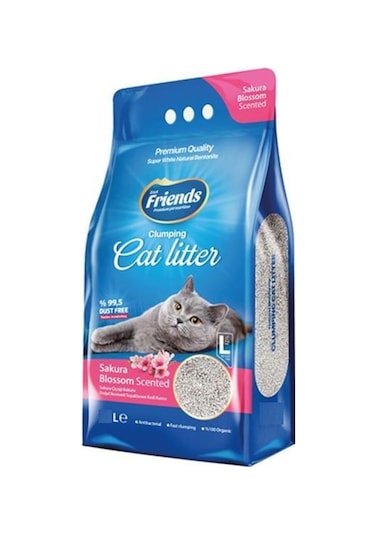 Friends Sakura Çiçekli Kedi Kumu 5 Lt