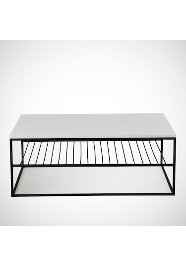 Etna Beyaz Orta Sehpa Metal & Orta Masa / Metal Ayaklı Sehpa