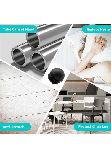 Tenfowee 30 Adet 19mm Plastik Boru Ucu Kapağı - Metal Sandalyeler Ve Bahçe Mobilyaları İçin Kayma Koruyucu