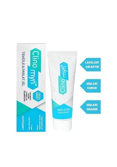 Clinomyn Temizle & Parlat Leke Giderici Diş Beyazlatan ve Parlatan Jel Diş Macunu 75 ML