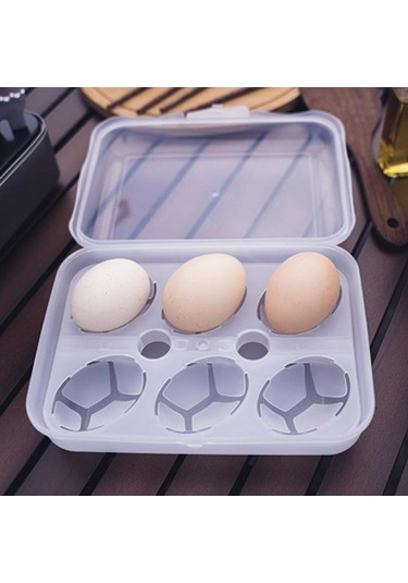 Suntek Sızdırmaz Yumurta Saklama Kutusu 6-ızgara-7,9x5,8x6-inç Beyaz