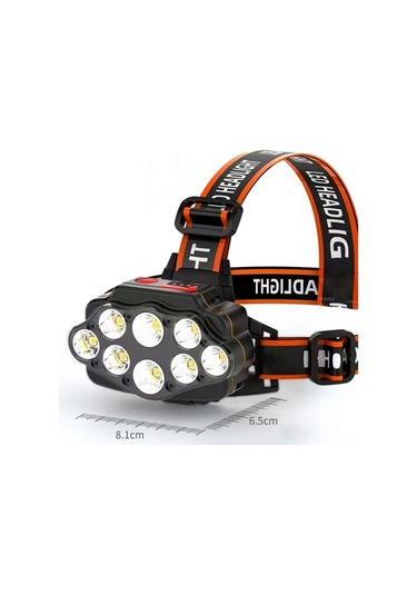 Dancemonkey 8 Led Şarjlı Kafa Lambası - 4 Modlu, Ipx7 Su Geçirmez, Ayarlanabilir Band, Siyah Siyah