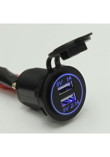 12-32 V Çift Port Araç USB Şarj Cihazı